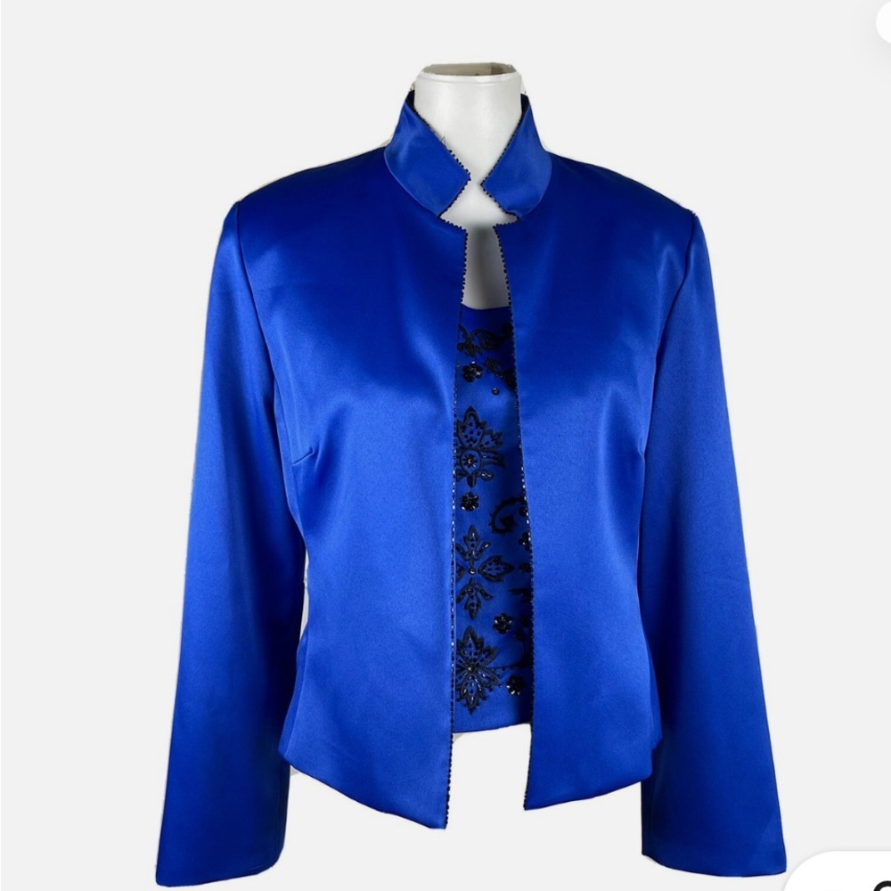 Sandra Darren Royal Blue Women's 2 piece Blazer and Tank Set